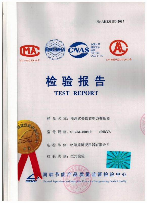 S13-400 Oil immersed Stacked Core Power Transformer 10KV Inspection Report