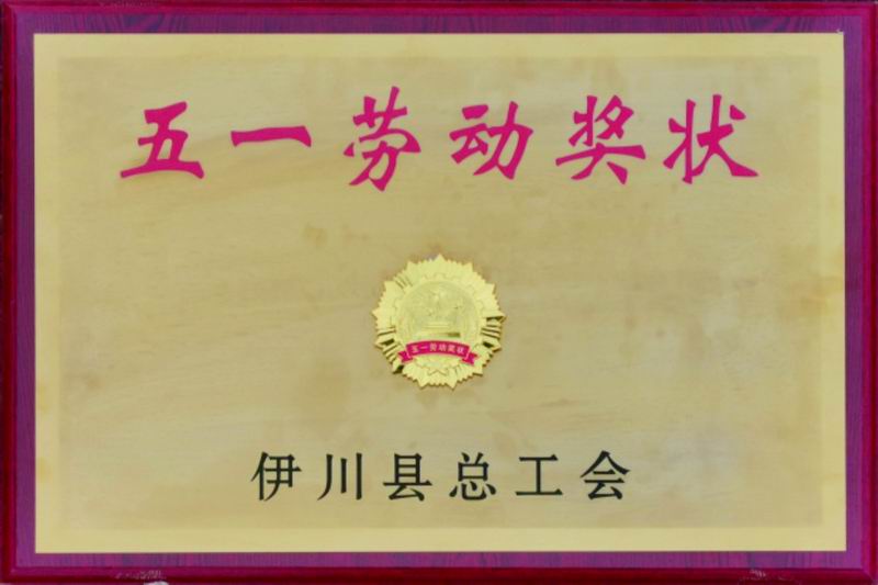 May Day Labor Award Certificate