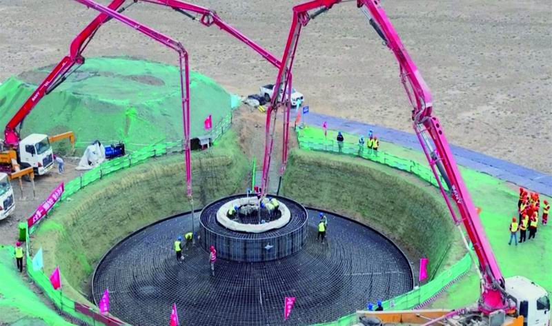 The wind power project in Yili, Xinjiang