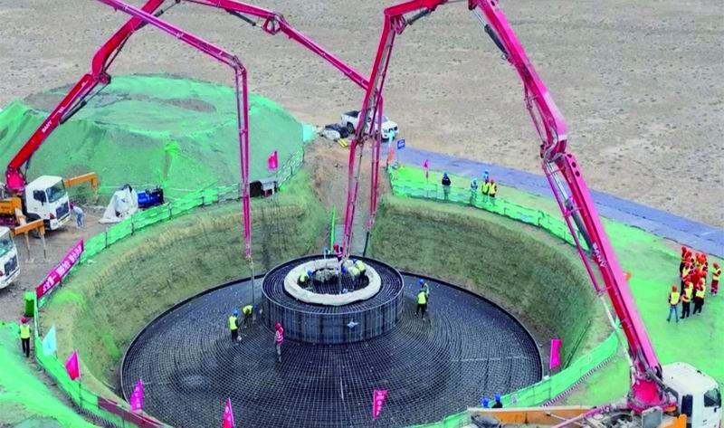 The wind power project in Yili, Xinjiang