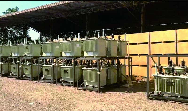 The oil transformer of the Lao National Power Company